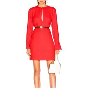 Equipment Aubrey Shift Dress Womens Size Small Natural Red Keyhole